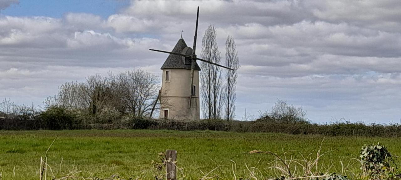 Moulin A Vent Le Champ Du Trail Villa Saint-Cyr-des-Gats Екстериор снимка